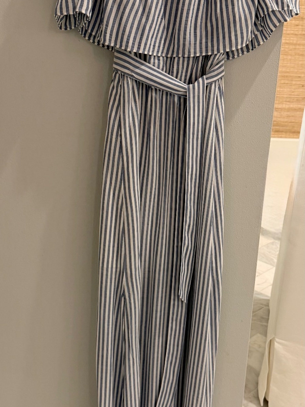 Alice + Olivia Striped Off-Shoulder Maxi Dress — Size 4